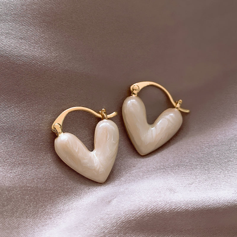 Fashion Jewelry Heart Pendant Drop Earrings For Women