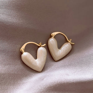Fashion Jewelry Heart Pendant Drop Earrings For Women
