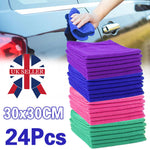 24Pc Microfibre Cloths Home Kitchen Cleaning