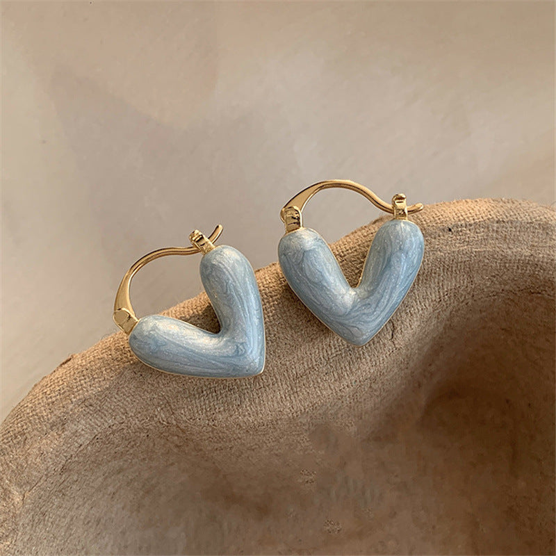 Fashion Jewelry Heart Pendant Drop Earrings For Women