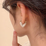 Fashion Jewelry Heart Pendant Drop Earrings For Women