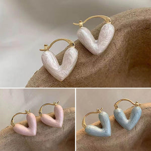 Fashion Jewelry Heart Pendant Drop Earrings For Women