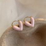 Fashion Jewelry Heart Pendant Drop Earrings For Women